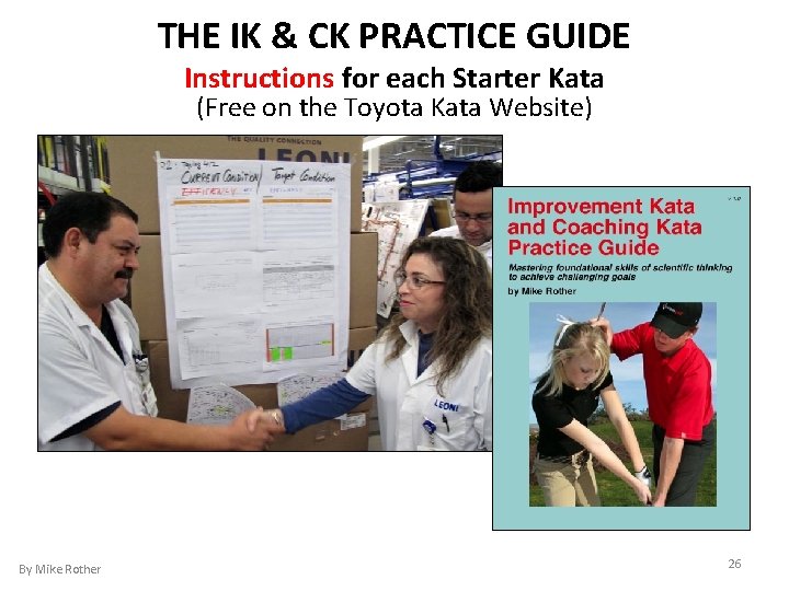 THE IK & CK PRACTICE GUIDE Instructions for each Starter Kata (Free on the