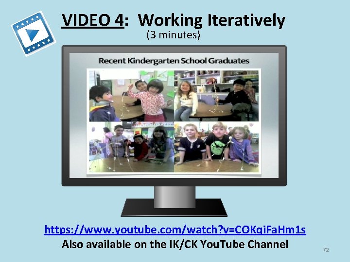 VIDEO 4: Working Iteratively (3 minutes) https: //www. youtube. com/watch? v=COKqi. Fa. Hm 1