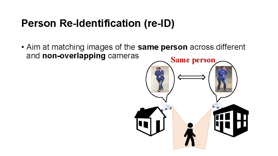 Person Re-Identification (re-ID) • Aim at matching images of the same person across different