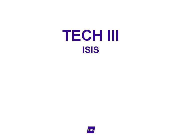 TECH III ISIS 1 24. februar 2021 