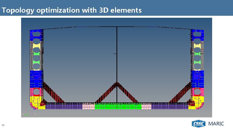 Topology optimization with 3 D elements 35 MARIC 