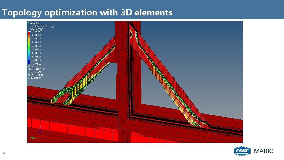 Topology optimization with 3 D elements 37 MARIC 