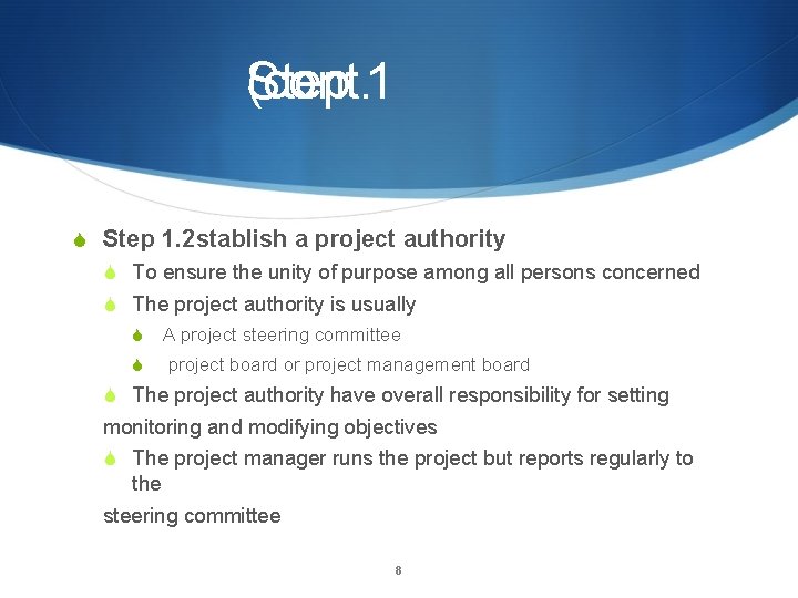 Project Authorities Collection Chapter 3 An overview of project planning Part