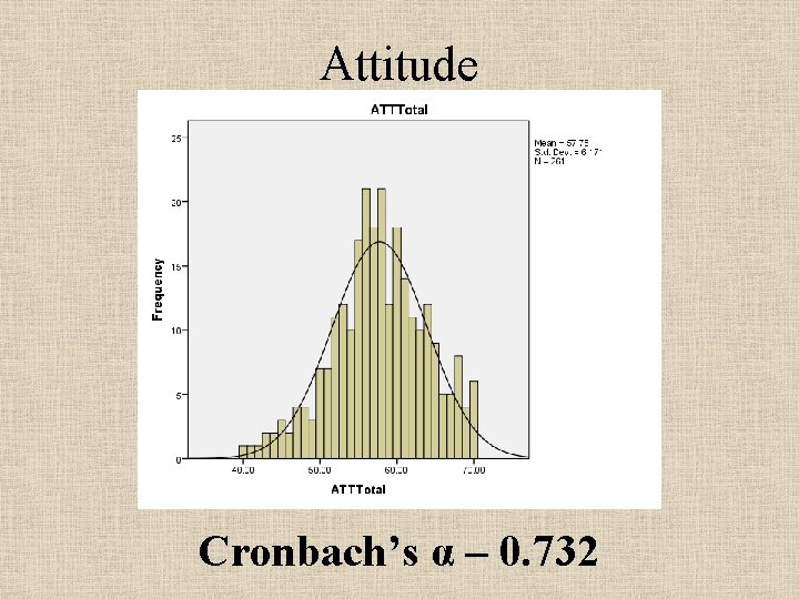 Attitude Cronbach’s α – 0. 732 