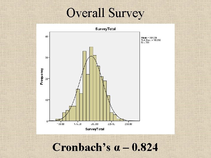 Overall Survey Cronbach’s α – 0. 824 