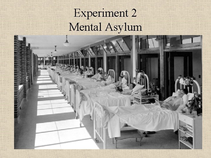 Experiment 2 Mental Asylum 