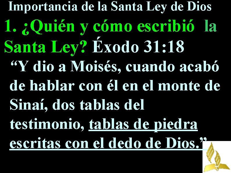 La Fe de Jess Leccin 10 La Ley
