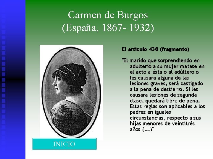 Carmen de Burgos (España, 1867 - 1932) El artículo 438 (fragmento) "El marido que