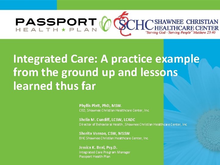 Integrated Care: A practice example from the ground up and lessons learned thus far