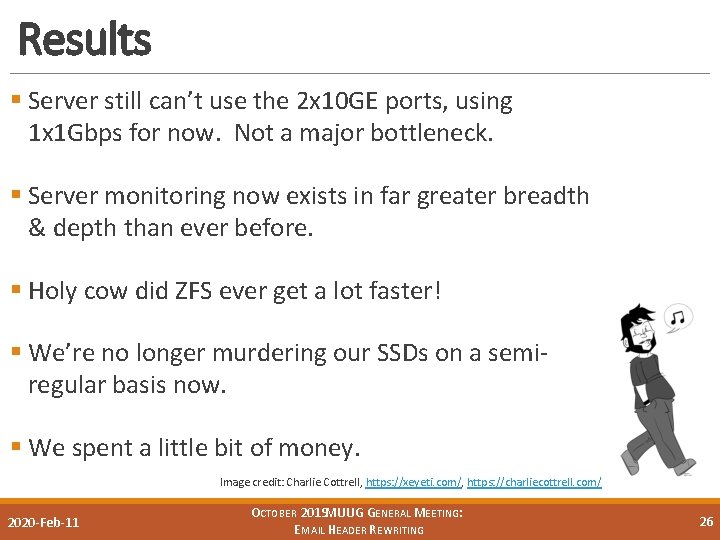 Results § Server still can’t use the 2 x 10 GE ports, using 1