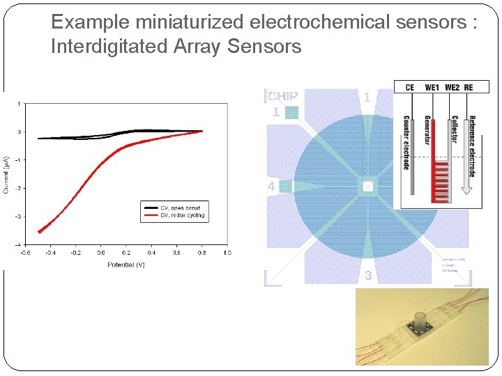 Example miniaturized electrochemical sensors : Interdigitated Array Sensors 