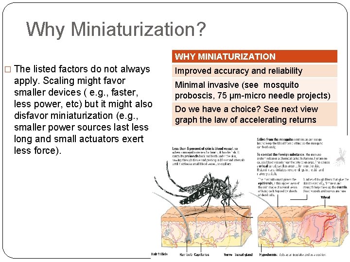Why Miniaturization? WHY MINIATURIZATION � The listed factors do not always apply. Scaling might