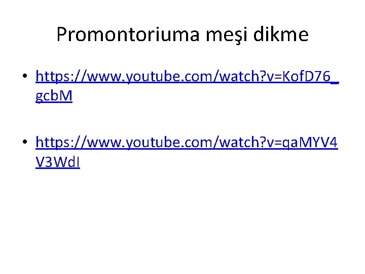 Promontoriuma meşi dikme • https: //www. youtube. com/watch? v=Kof. D 76_ gcb. M •