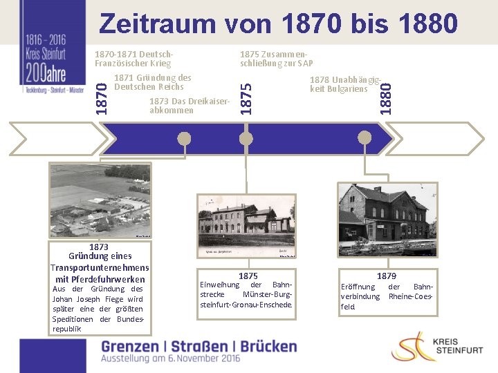 Zeitraum von 1870 bis 1880 1875 Zusammenschließung zur SAP 1873 Das Dreikaiserabkommen 1878 Unabhängigkeit Zeitraum von 1870 bis 1880 1875 Zusammenschließung zur SAP 1873 Das Dreikaiserabkommen 1878 Unabhängigkeit