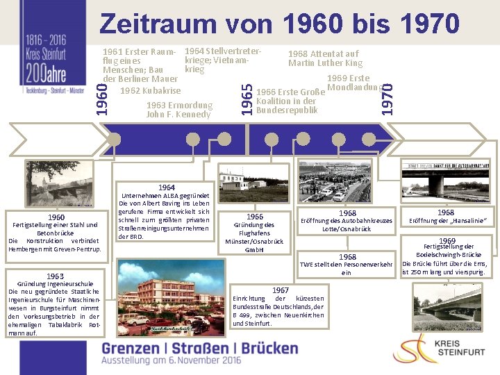 Zeitraum von 1960 bis 1970 1960 1965 1961 Erster Raum- 1964 Stellvertreter 1968 Attentat Zeitraum von 1960 bis 1970 1960 1965 1961 Erster Raum- 1964 Stellvertreter 1968 Attentat