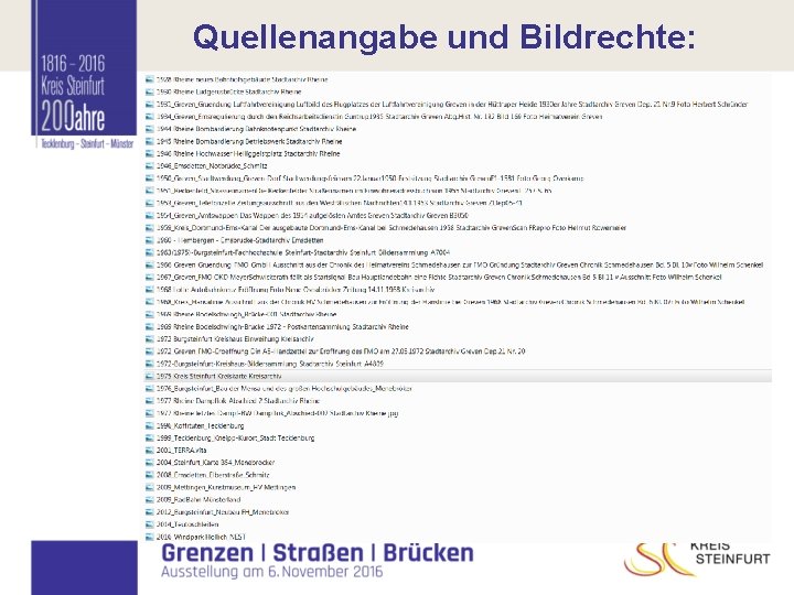 Quellenangabe und Bildrechte: Quellenangabe und Bildrechte: