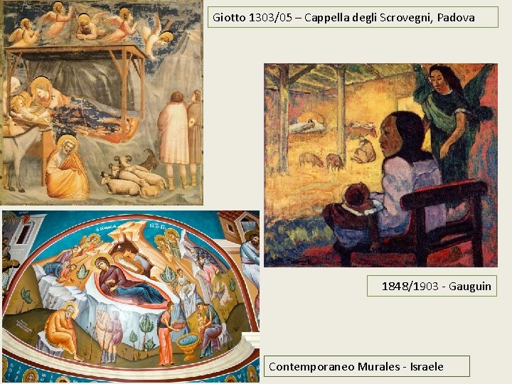 Giotto 1303/05 – Cappella degli Scrovegni, Padova 1848/1903 - Gauguin Contemporaneo Murales - Israele