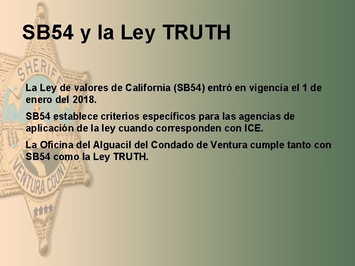 SB 54 y la Ley TRUTH Ø La Ley de valores de California (SB