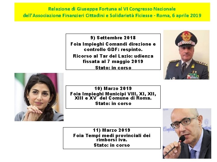 Relazione di Giuseppe Fortuna al VI Congresso Nazionale dell’Associazione Finanzieri Cittadini e Solidarietà Ficiesse