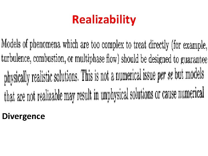 Realizability Divergence 