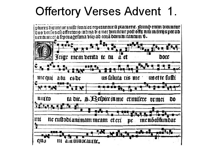 Offertory Verses Advent 1. 