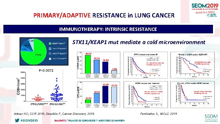 PRIMARY/ADAPTIVE RESISTANCE in LUNG CANCER IMMUNOTHERAPY: INTRINSIC RESISTANCE Prevalent (~25%) subgroup STK 11/KEAP 1