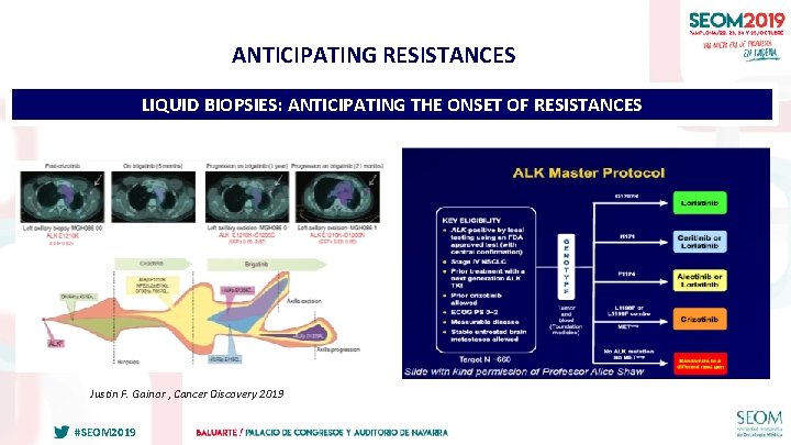 ANTICIPATING RESISTANCES LIQUID BIOPSIES: ANTICIPATING THE ONSET OF RESISTANCES Justin F. Gainor , Cancer