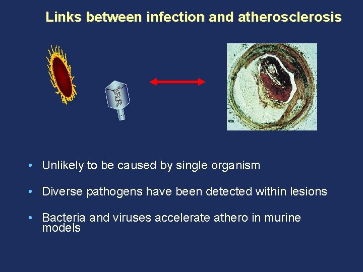 Links between infection and atherosclerosis • Unlikely to be caused by single organism •