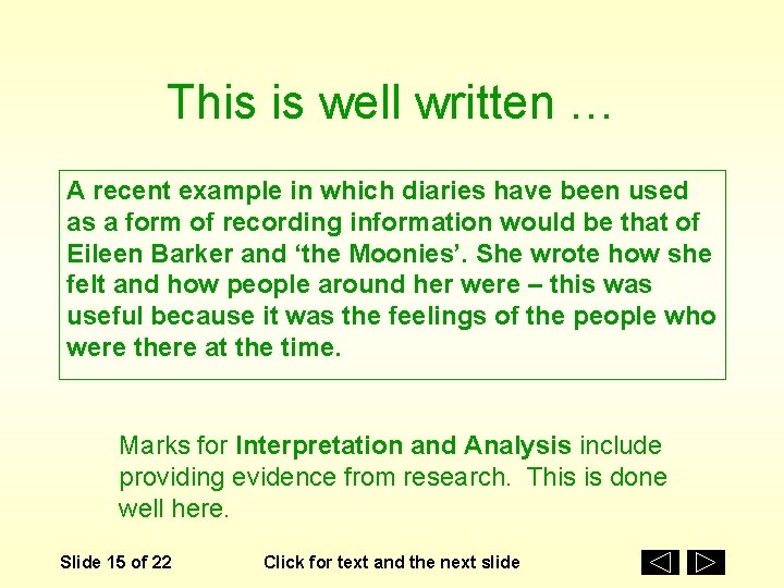 This is well written … A recent example in which diaries have been used