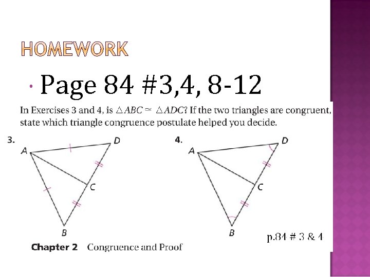 Page 84 #3, 4, 8 -12 Page 84 #3, 4, 8 -12