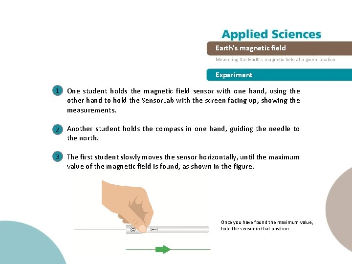 Earth's magnetic field Measuring the Earth's magnetic field at a given location Experiment One