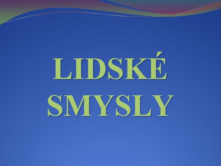 LIDSKÉ SMYSLY 