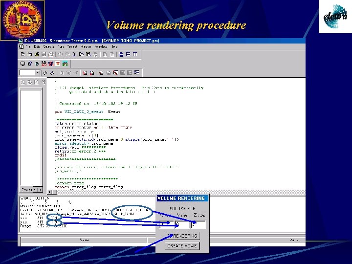 Volume rendering procedure 