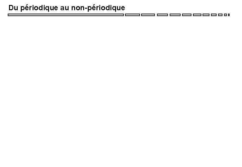 Du périodique au non-périodique Du périodique au non-périodique