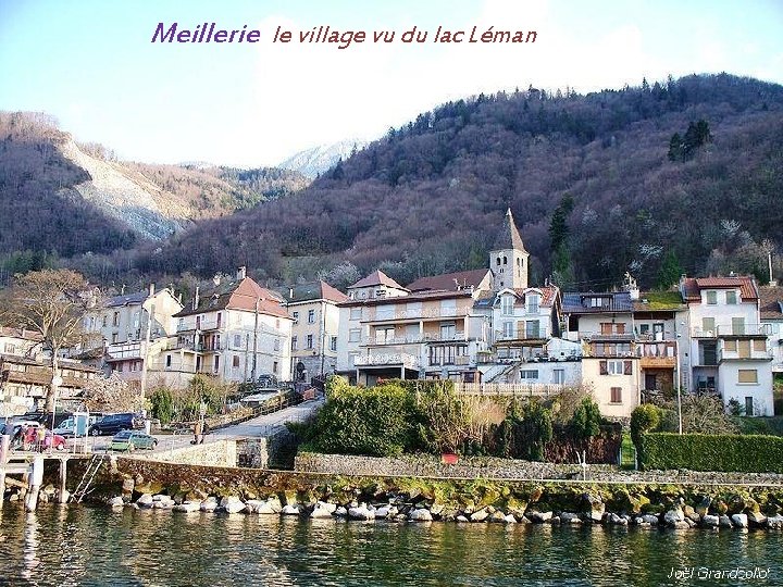 Meillerie le village vu du lac Léman 