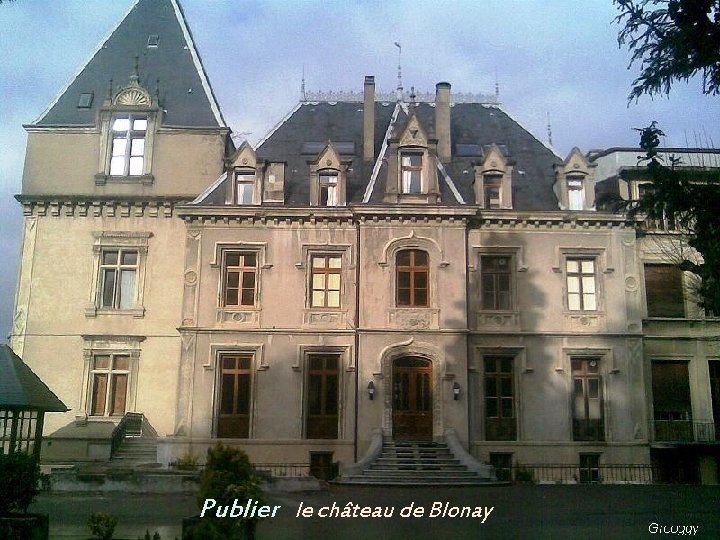 Publier le château de Blonay 