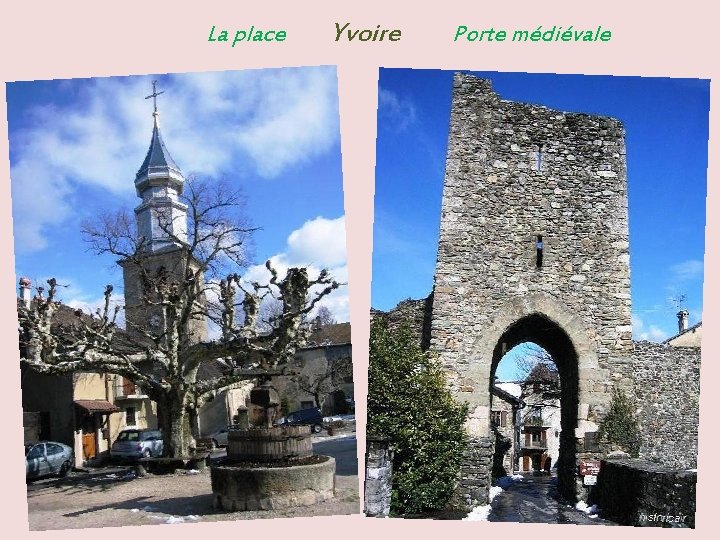La place Yvoire Porte médiévale 