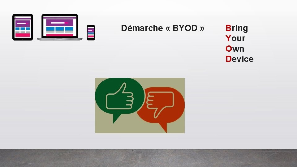 Démarche « BYOD » Bring Your Own Device 