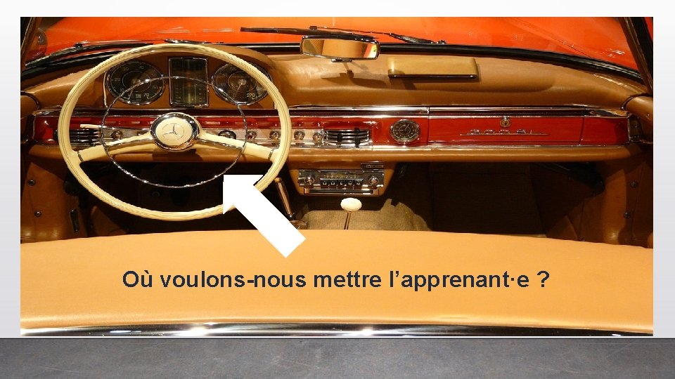 Où voulons-nous mettre l’apprenant·e ? 