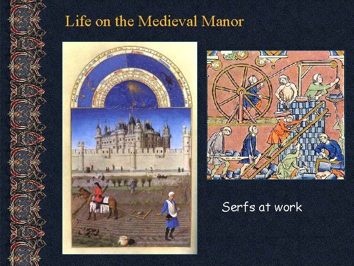 Life on the Medieval Manor Serfs at work 