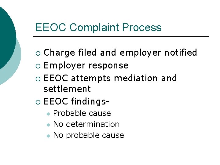 Eeoc Process Steps Workforce Planning and Employment TCHRA 2013 Larry Morgan