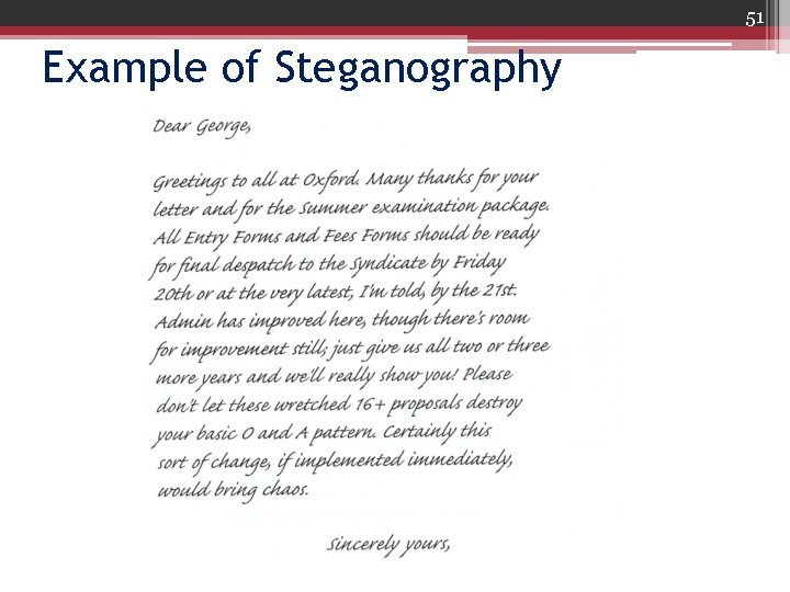 51 Example of Steganography 