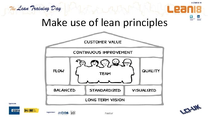 Make use of lean principles Footer 