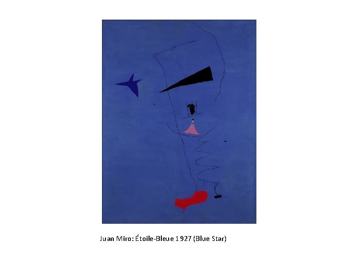 Juan Miro: Étoile-Bleue 1927 (Blue Star) 
