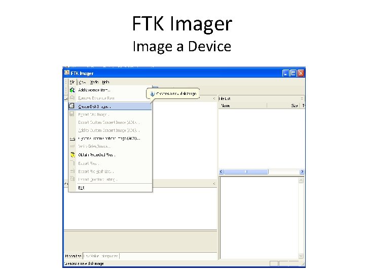 FTK Imager Image a Device 