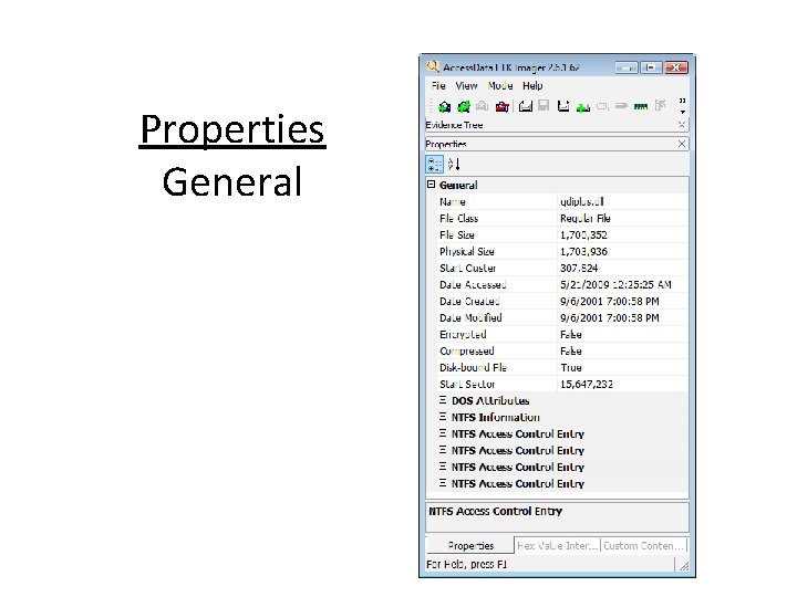 Properties General 