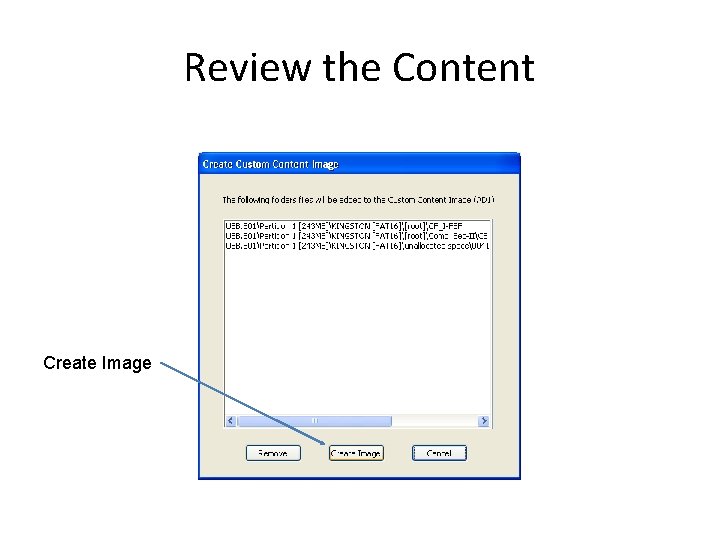 Review the Content Create Image 