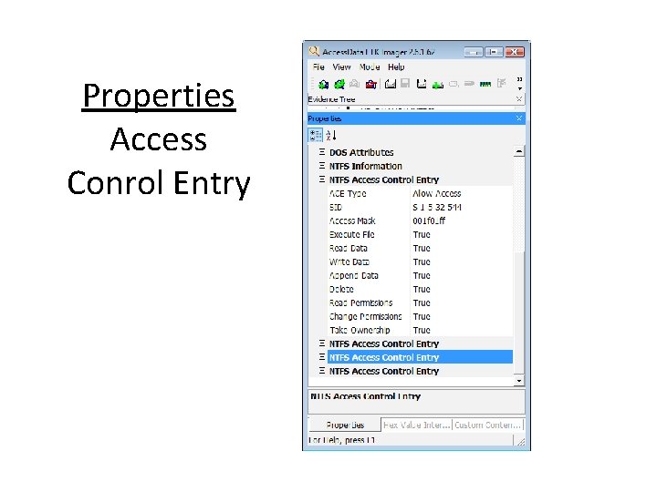 Properties Access Conrol Entry 