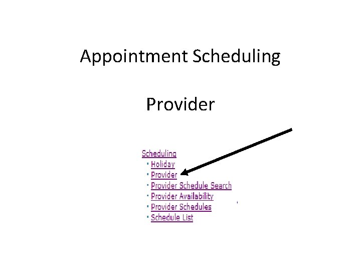 Appointment Scheduling Provider 