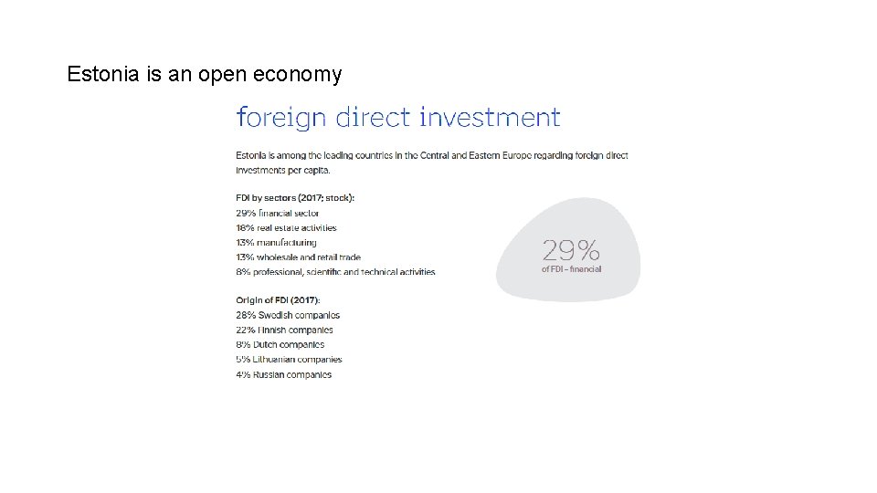 Estonia is an open economy 